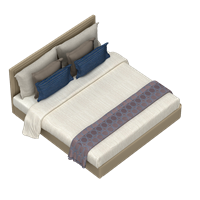 Modern fabric double bed