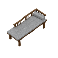 Chinese fabric chaise longue