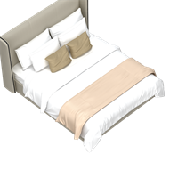 Neoclassical fabric double bed