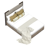 Modern fabric double bed
