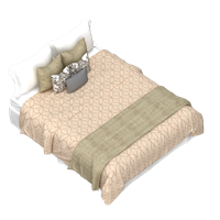 Modern fabric double bed