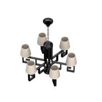 Chinese wrought iron chandelier