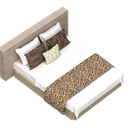 Modern fabric double bed