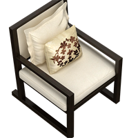Chinese fabric single sofa