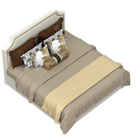 European style fabric double bed