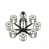Chinese wrought iron chandelier
