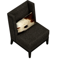 Modern fabric high back chair