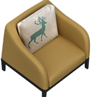 Modern fabric single sofa