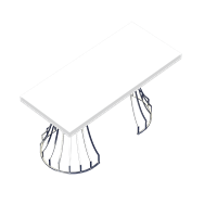 Modern straight-sided desk