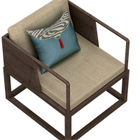 Chinese fabric dining chair