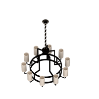 Chinese wrought iron chandelier