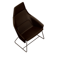 Chinese leather art lounge chair