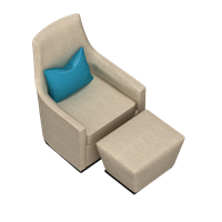 Modern fabric lounge chair