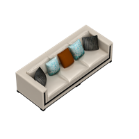 Chinese leather art multi-person sofa