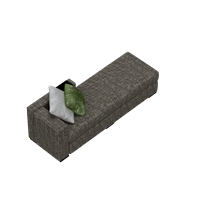 Chinese fabric chaise longue