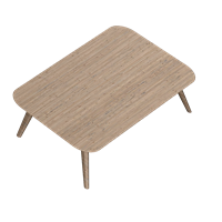 Nordic style wooden coffee table