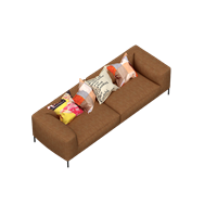 Nordic style leather art multi-person sofa