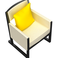 Modern fabric single sofa
