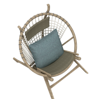 Modern wooden lounge chair