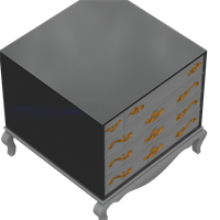 European bedside table