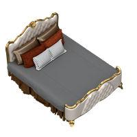 European style fabric double bed
