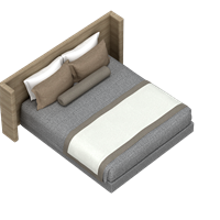 Modern fabric double bed