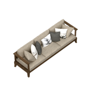 Chinese fabric multi-person sofa