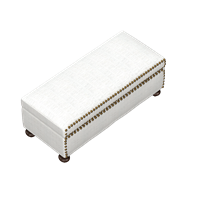 American leather art bed end stool
