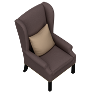 Modern fabric high back chair
