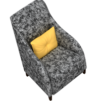 Modern fabric high back chair