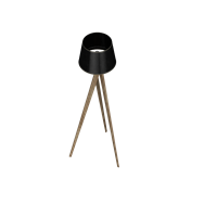 Modern wooden floor lamp