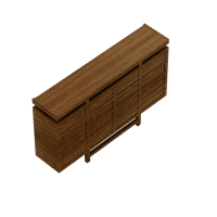 Chinese style solid wood edge cabinet