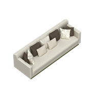 Modern fabric multi-person sofa