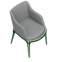 Modern fabric dining chair