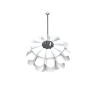 modern plastic multi-level ceiling lamp