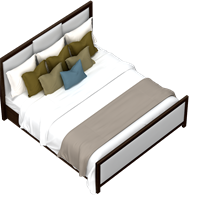 Modern fabric double bed