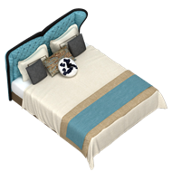 European style fabric double bed