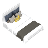 Modern fabric double bed