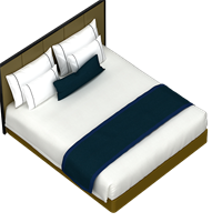 Modern fabric double bed
