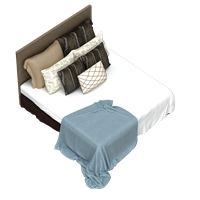 Chinese fabric double bed
