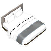 Modern fabric double bed