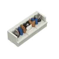 Modern fabric multi-person sofa