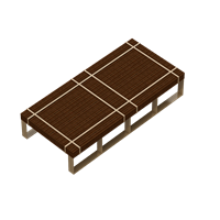 Modern wooden coffee table
