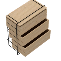 Modern wooden art cabinet