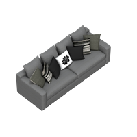 Modern fabric double sofa