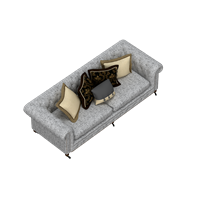 Modern fabric double sofa