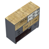 Modern wooden art cabinet