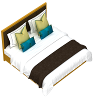 Modern fabric double bed