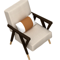 Chinese fabric lounge chair
