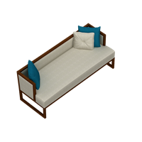 Chinese fabric multi-person sofa
